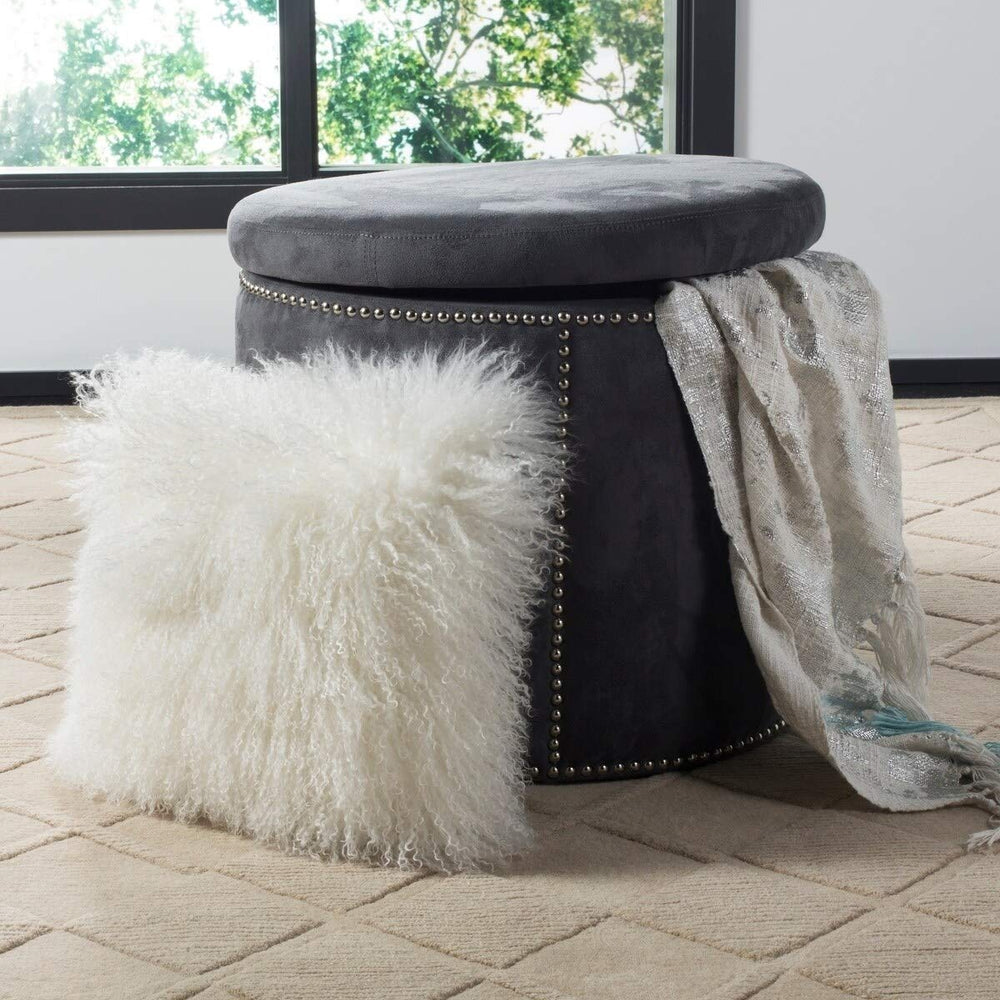 Flokati Ivory 20-inch Pillow Textured Casual Farmhouse Modern Contemporary - Diamond Home USA