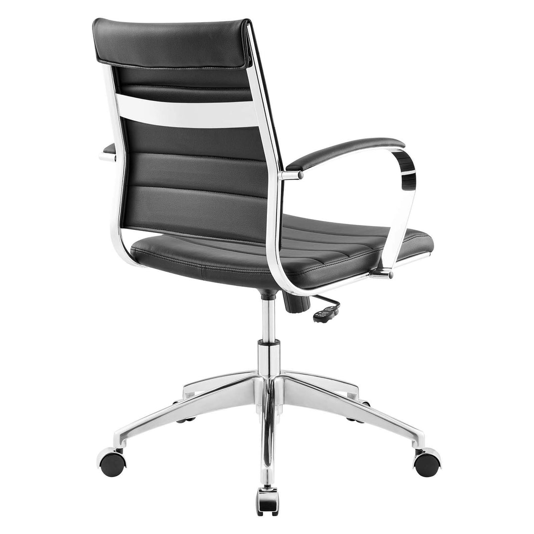 Modway Jive Ribbed Mid Back Office Chair Black - Diamond Home USA