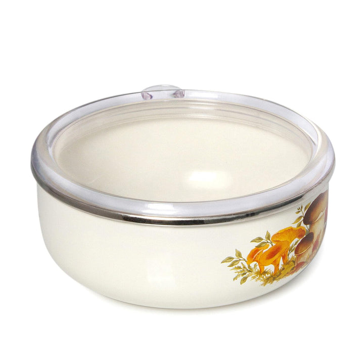 STP GOODS Enamelware Mixing for Kitchen Mushrooms Enamel Storage 1.5 Qt - Diamond Home USA