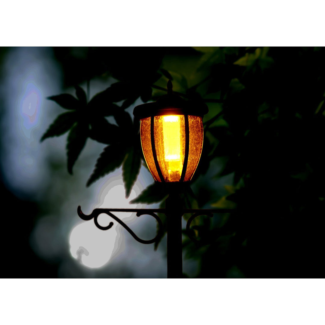 EdenBranch 7' Tall Kenwick Solar Lamp Post and Planter with Plants Hanger - Diamond Home USA