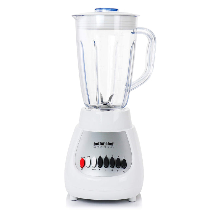 Speed Watt Plastic Jar Blender In White 50 Oz Multiple Speeds - Diamond Home USA