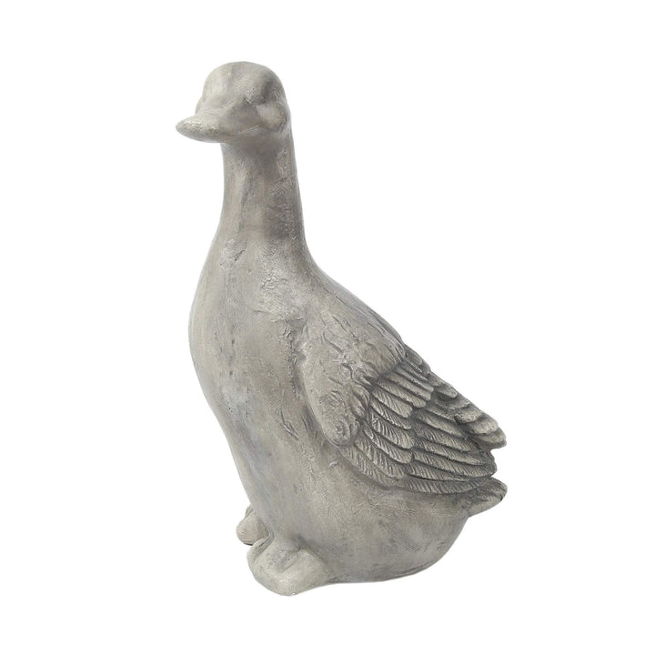 Duck Garden Statue Grey Traditional Magnesium Oxide - Diamond Home USA