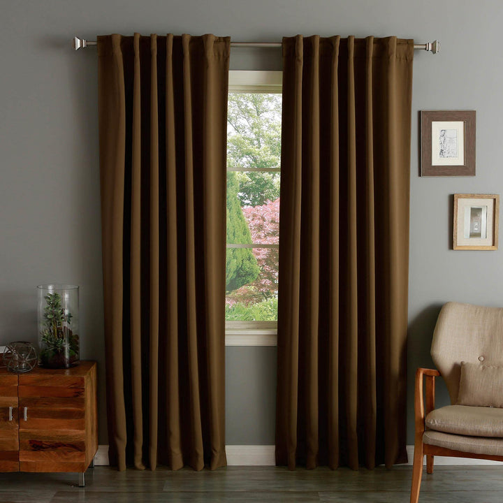 Aurora Home Solid Insulated Thermal Blackout Curtain Panel Pair - 52 x 120 Royal - Diamond Home USA