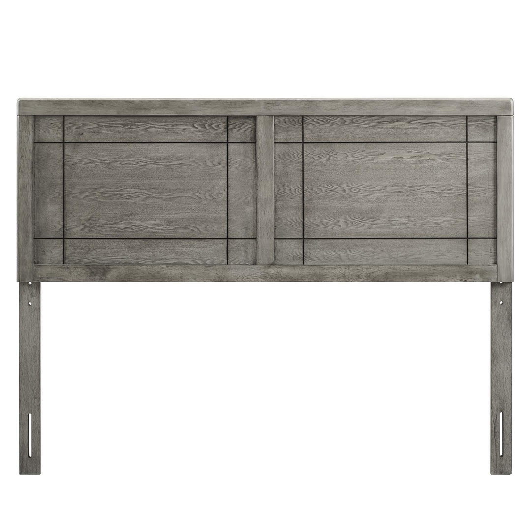 Modway Archie King Wood Headboard in Gray - Diamond Home USA