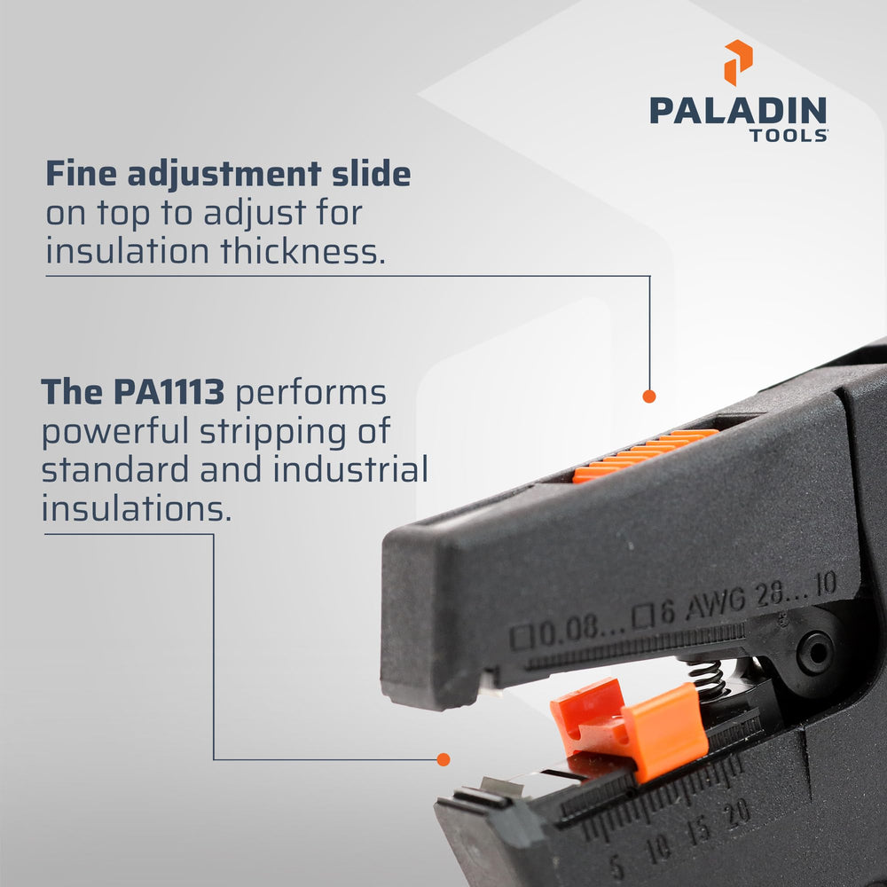 Paladin STRIPAX PRO 6 Automatic Wire Stripper Tool|Premium Wire Cutter|28-10 - Diamond Home USA