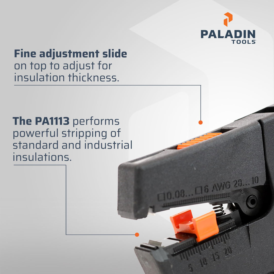 Paladin STRIPAX PRO 6 Automatic Wire Stripper Tool|Premium Wire Cutter|28-10 - Diamond Home USA