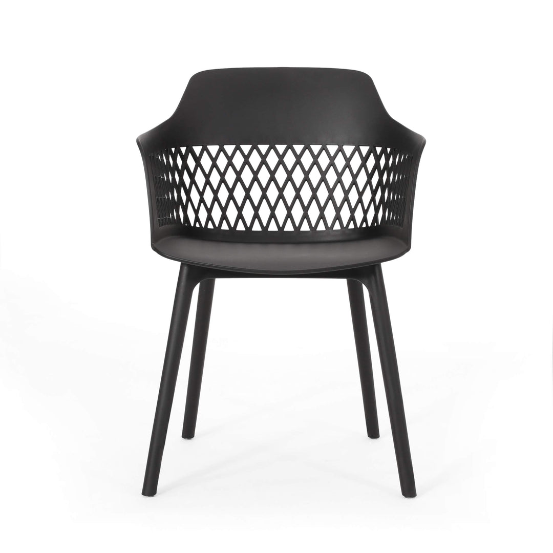 Christopher Knight Home Madeline Outdoor Dining Chair (Set of 2) Black - Diamond Home USA