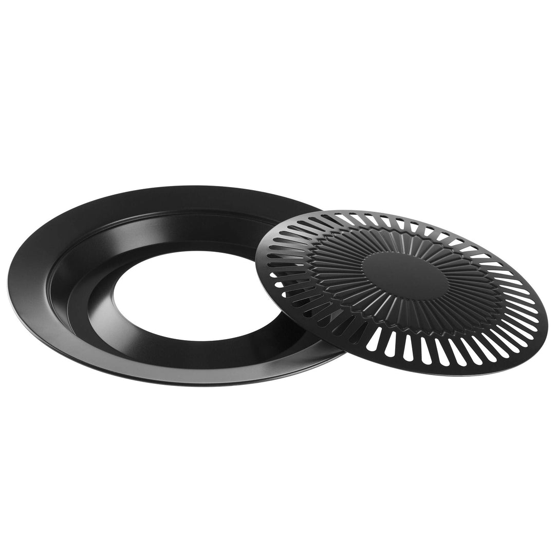 Smokeless Indoor Stove Top Grill Black Carbon Steel