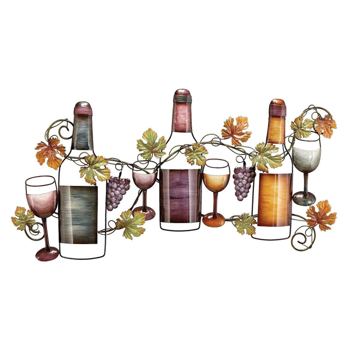 Metal Wine Wall Decor Multi Color Traditional - Diamond Home USA