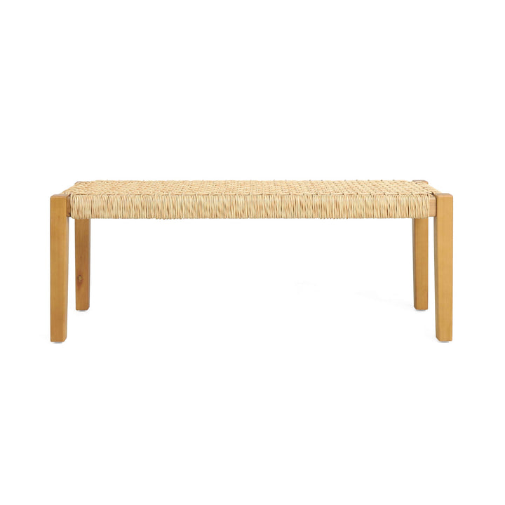 Christopher Knight Home Isaac Outdoor Modern Industrial Acacia Wood Bench - Diamond Home USA