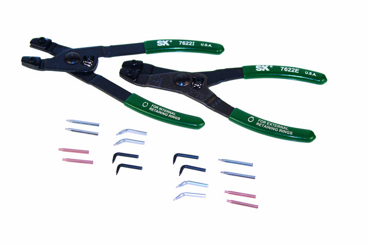 SK Tools USA 2 Piece Replaceable Tip Snap Ring liers Set: Internal & External