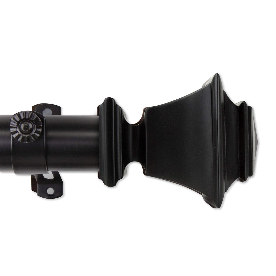 InStyleDesign Schubert 1.5" Adjustable Curtain Rod 85 120 inches Cocoa 66 - Diamond Home USA
