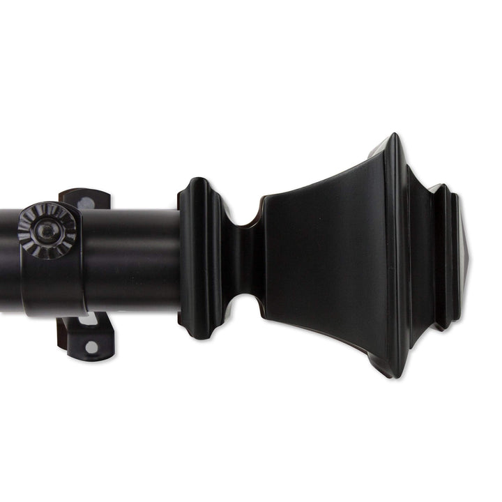 InStyleDesign Schubert 1.5" Adjustable Curtain Rod 85 120 inches Cocoa 66 - Diamond Home USA