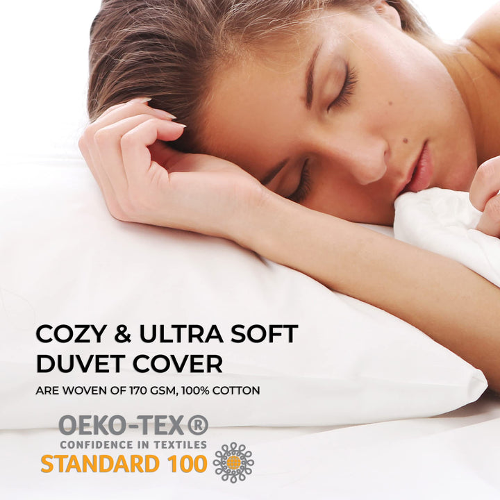 Azores Home Cotton Flannel King Duvet Cover Set Oversized Wrinkle Resistant Soft - Diamond Home USA