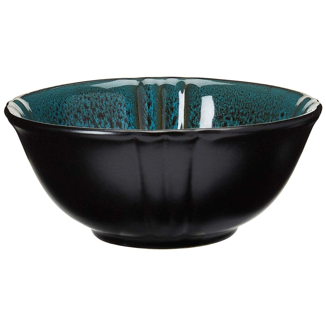 Coral Reef 16 Piece Dinnerware Set Blue Solid Casual Round Stoneware Medium - Diamond Home USA