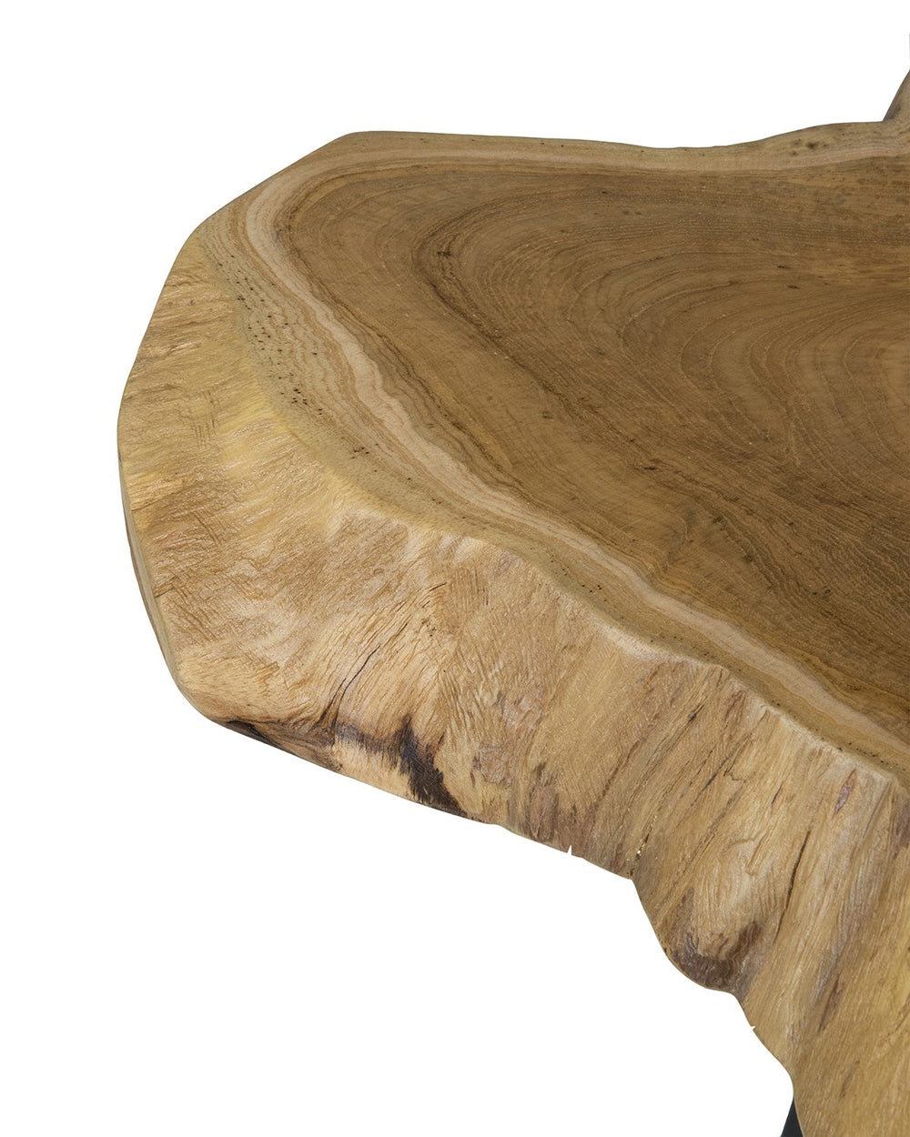 EAST at MAIN Lovilla Brown Round Teakwood Accent End Table (23x20x20) - Diamond Home USA