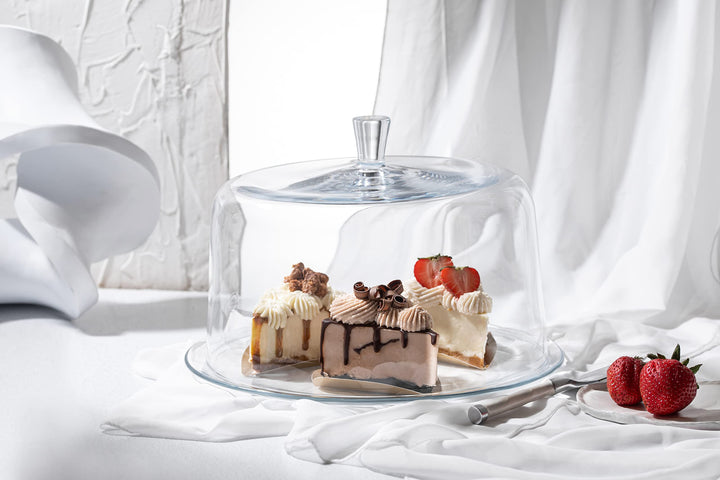 Barski - Euorpean Quality Glass - Extra Large Glass - Clear - Cake Dome - - Diamond Home USA