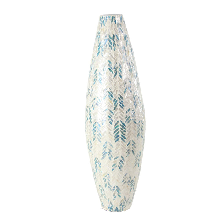 Modern 34 X 11 Inch Shell Vase Multi Color Contemporary Wood - Diamond Home USA