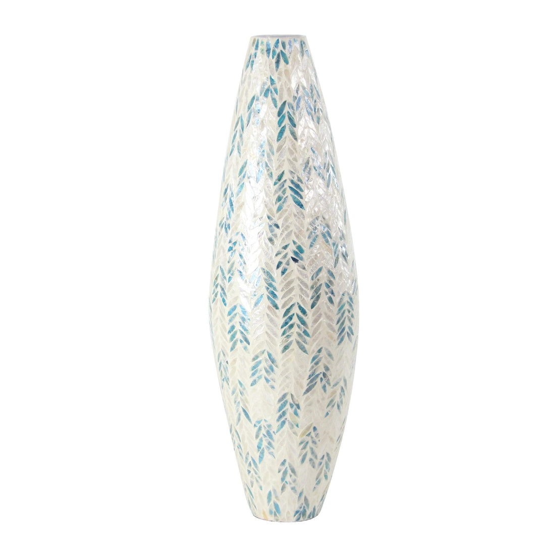 Modern 34 X 11 Inch Shell Vase Multi Color Contemporary Wood - Diamond Home USA