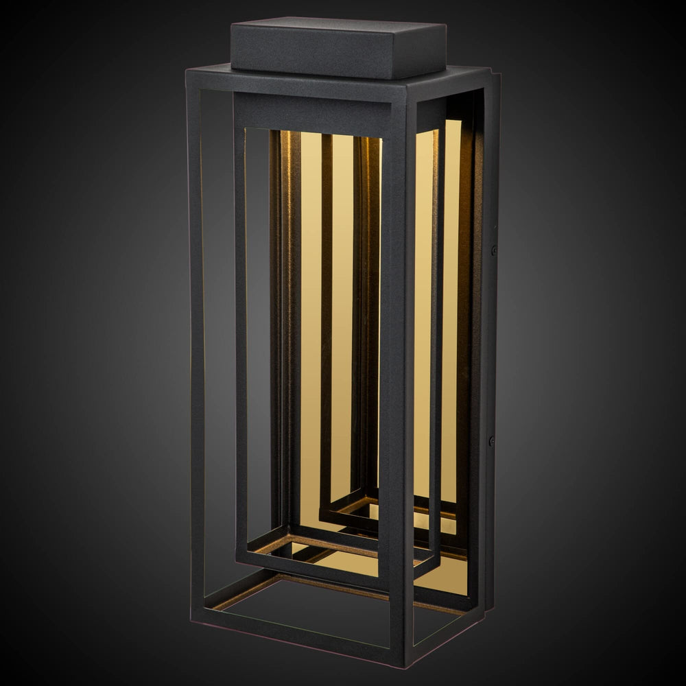 Modern Outdoor Led Wall Sconce Black Contemporary - Diamond Home USA
