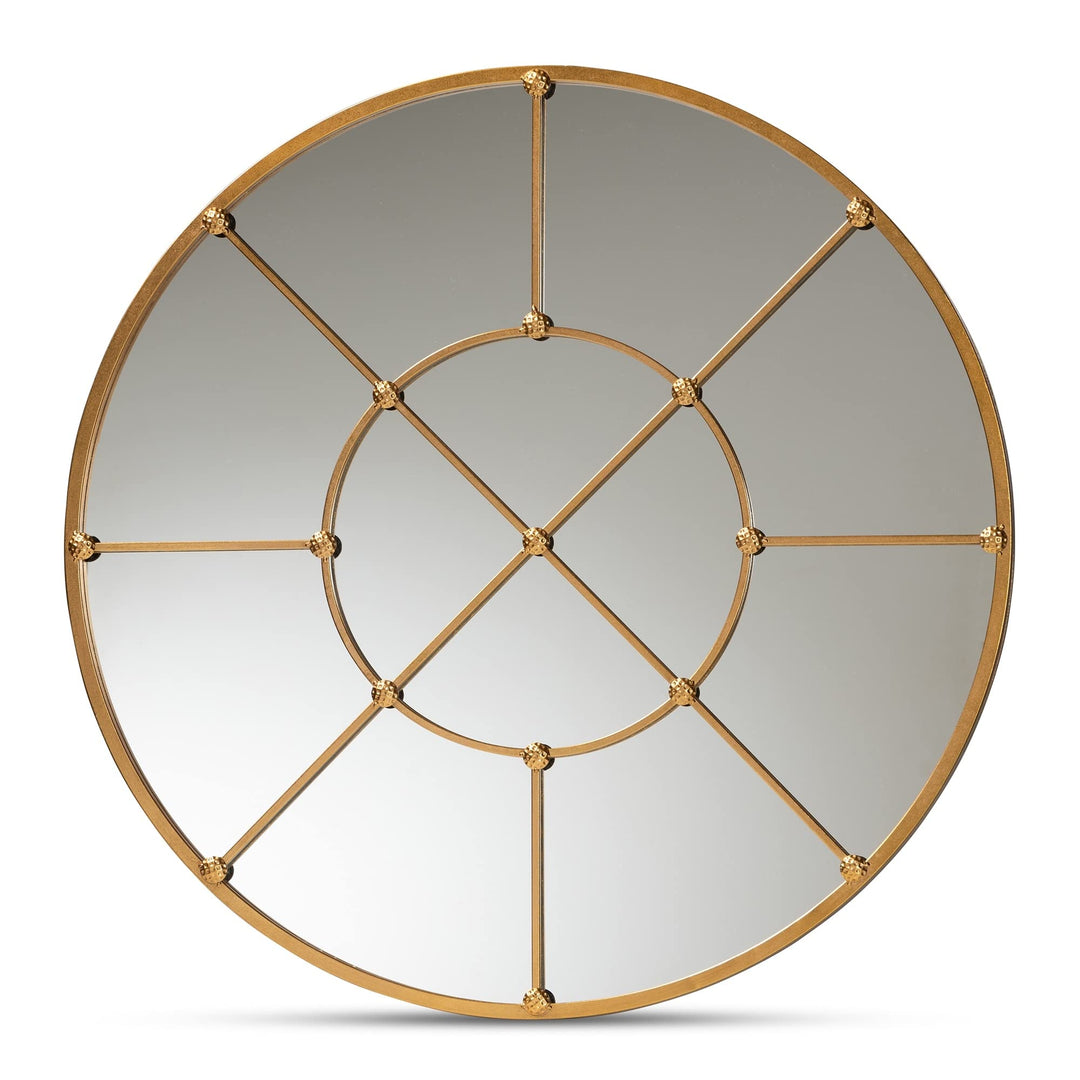 Modern and Contemporary Metal Accent Wall Mirror Gold Includes Hardware - Diamond Home USA