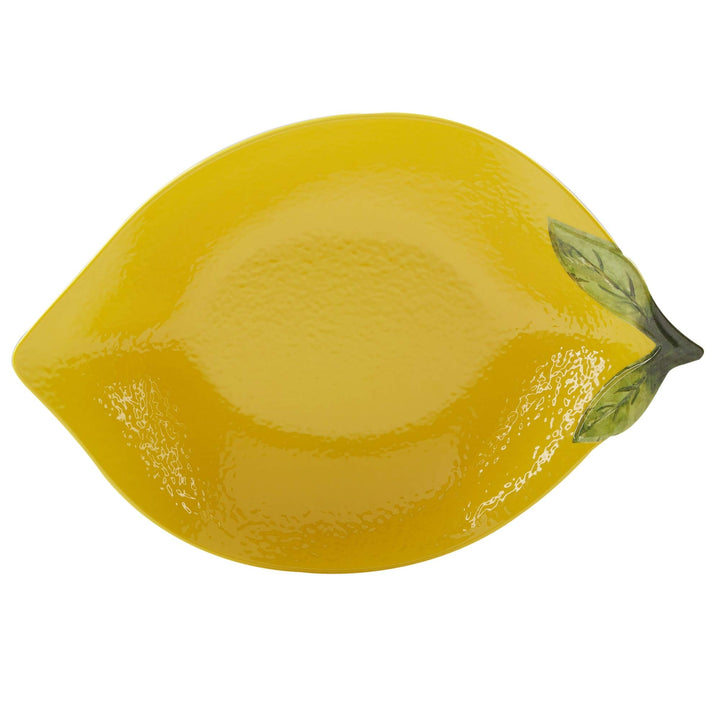 3-d Lemon 2-Piece Serving Set Green Multi Color Yellow Fruit Farmhouse - Diamond Home USA