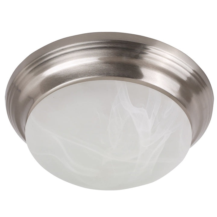 AA Warehousing 12 in. 1-Light LED Flush Mount Ceiling Light in Brushed Nickel