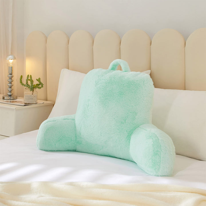Urban Lifestyle Rabbit Faux Fur Backrest Pillow Mint