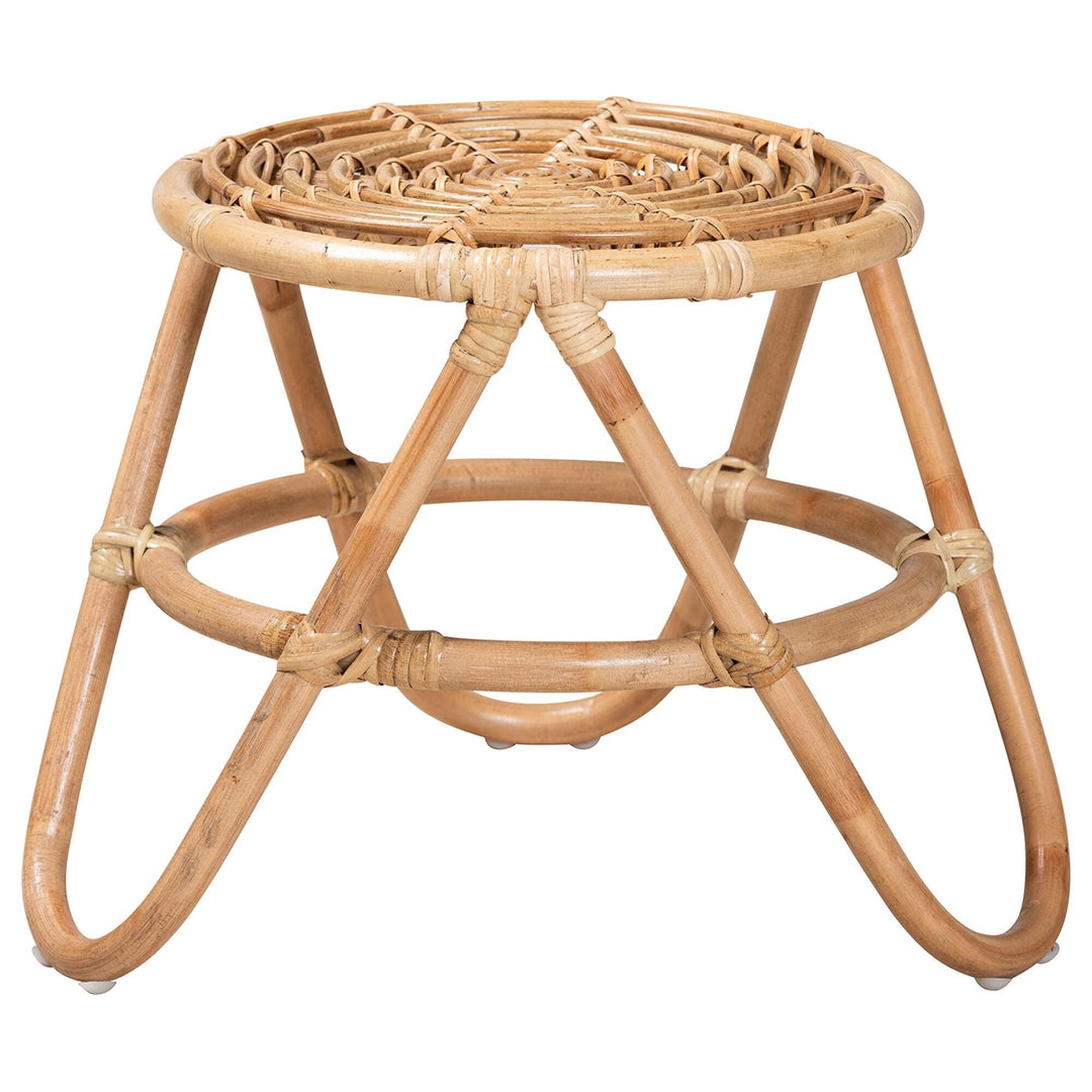 Modern Bohemian Natural Brown Rattan End Table Eclectic - Diamond Home USA