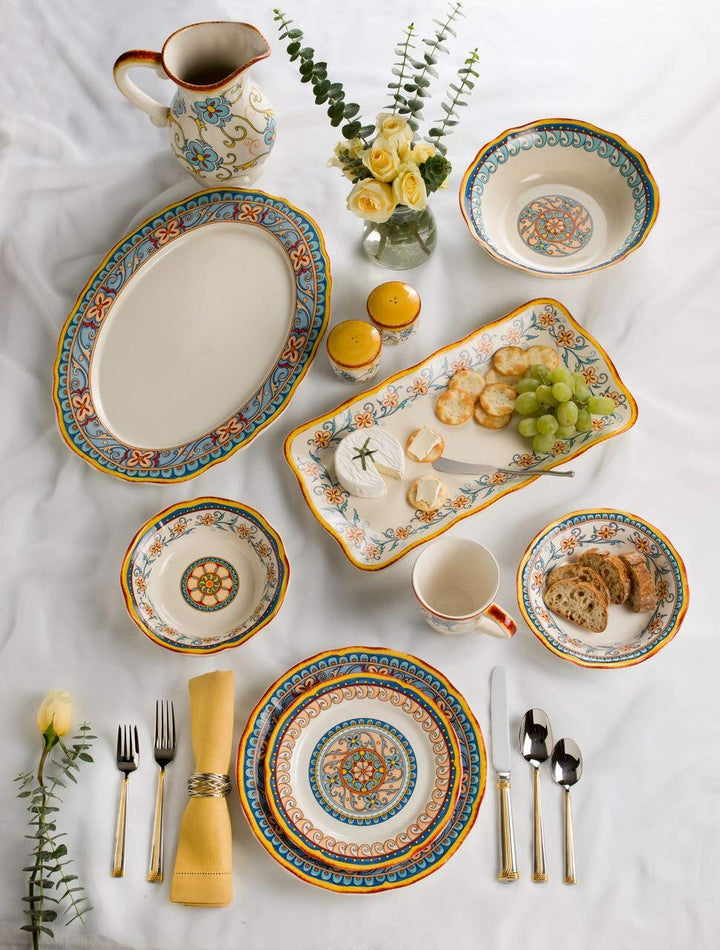 Euro Ceramica Duomo Collection Italian-Inspired 8.8" Decorative Ceramic - Diamond Home USA