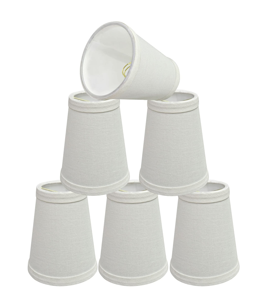Aspen Creative 32652-6 Small Hardback Empire Shape Chandelier Clip-On Lamp Shade
