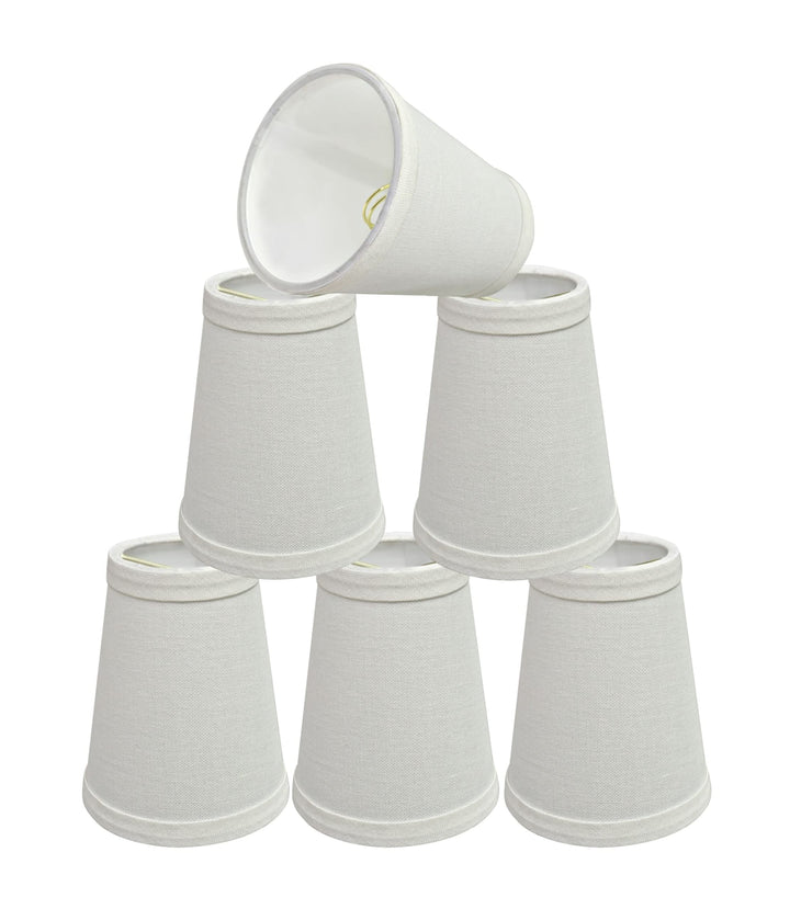Aspen Creative 32652-6 Small Hardback Empire Shape Chandelier Clip-On Lamp Shade