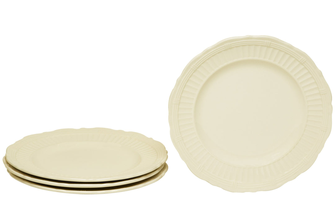 Red Vanilla FE900-402 Tuscan Villa Salad Plates (Set of 4) 8.5" White