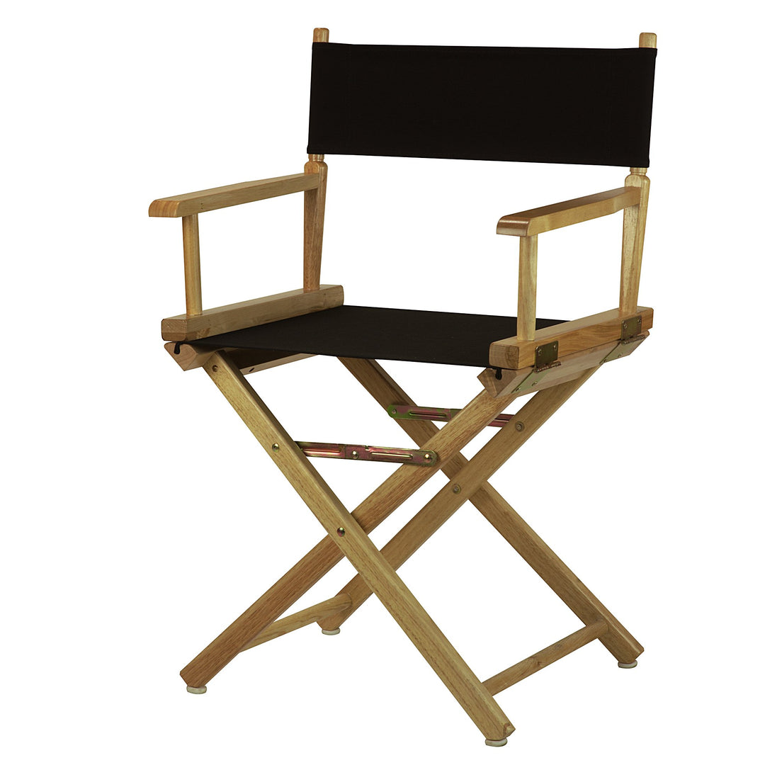 Casual Home Natural Frame/Black Canvas 18" Classic Height Directors-Chairs