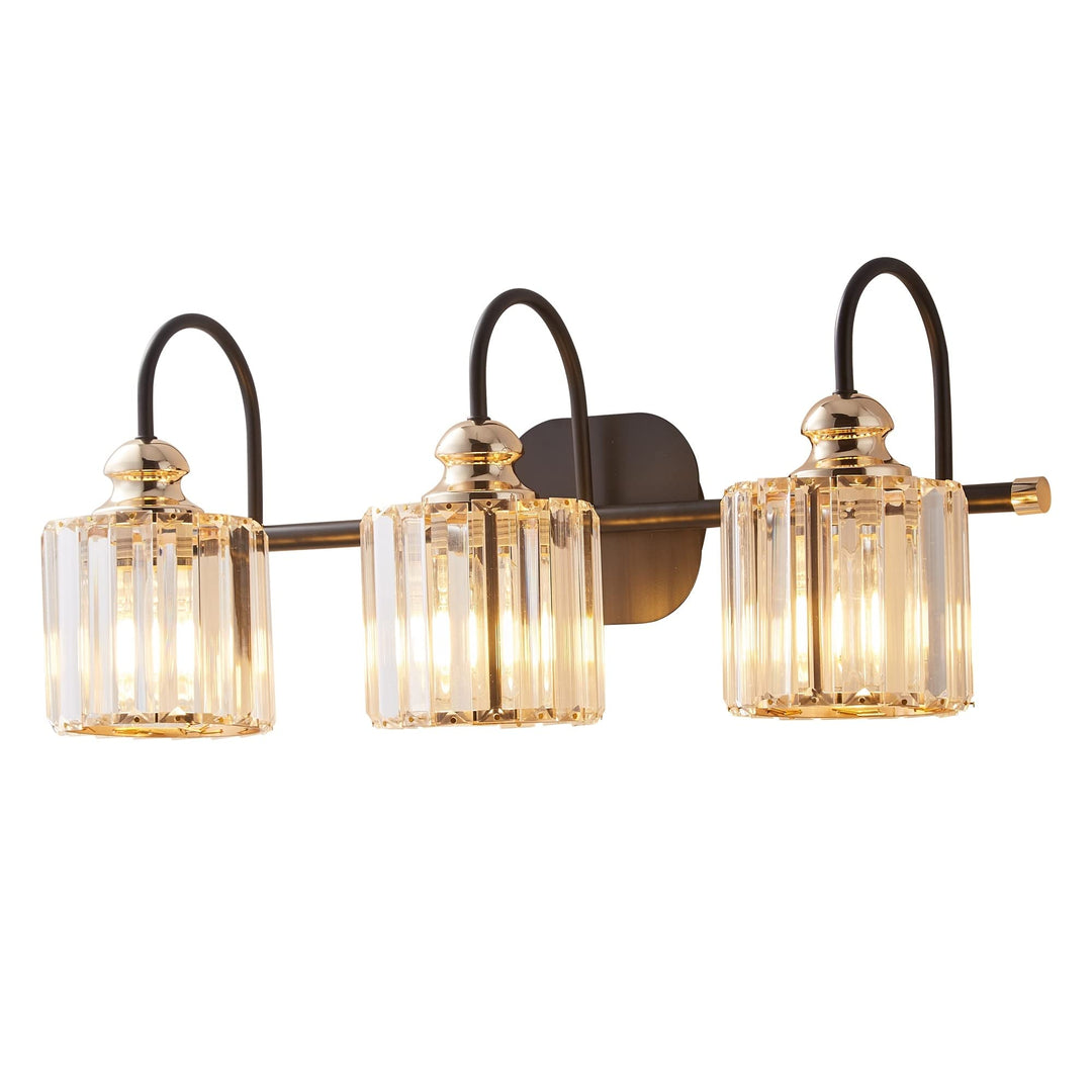 3 Lights Modern Wall Mounted Bathroom Over Mirror Light with Glass Lampshade .