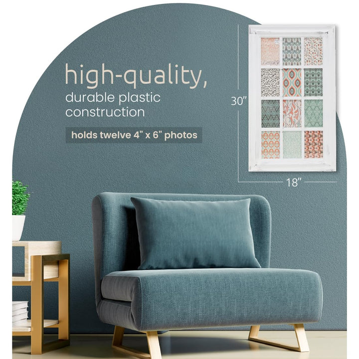 kieragrace Collage Frame - Distressed white 12 Opening (PH60228-2FF)