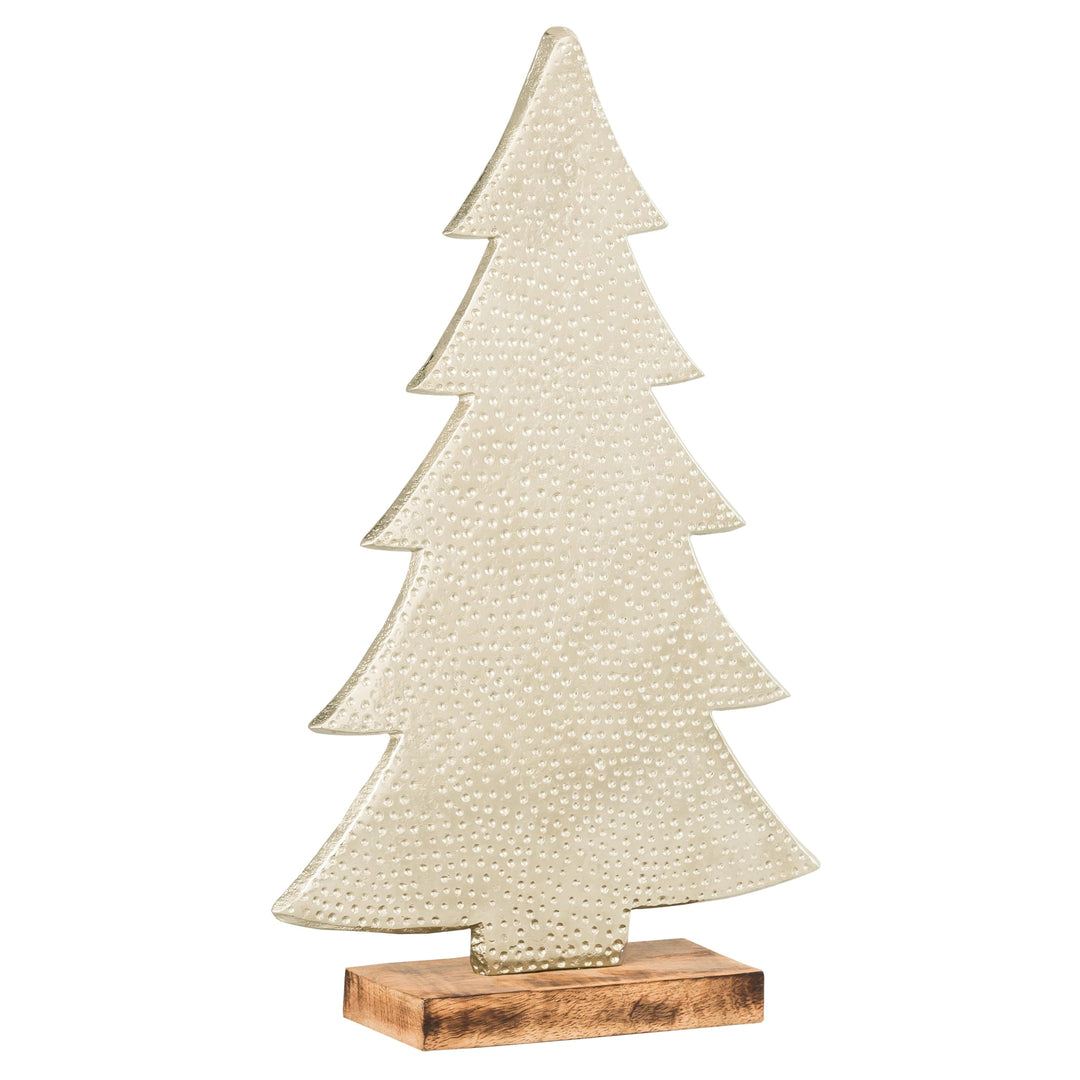 Tree Table Large Silver Traditional Metal