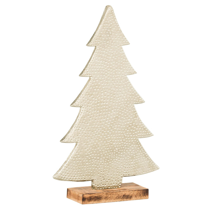 Tree Table Large Silver Traditional Metal