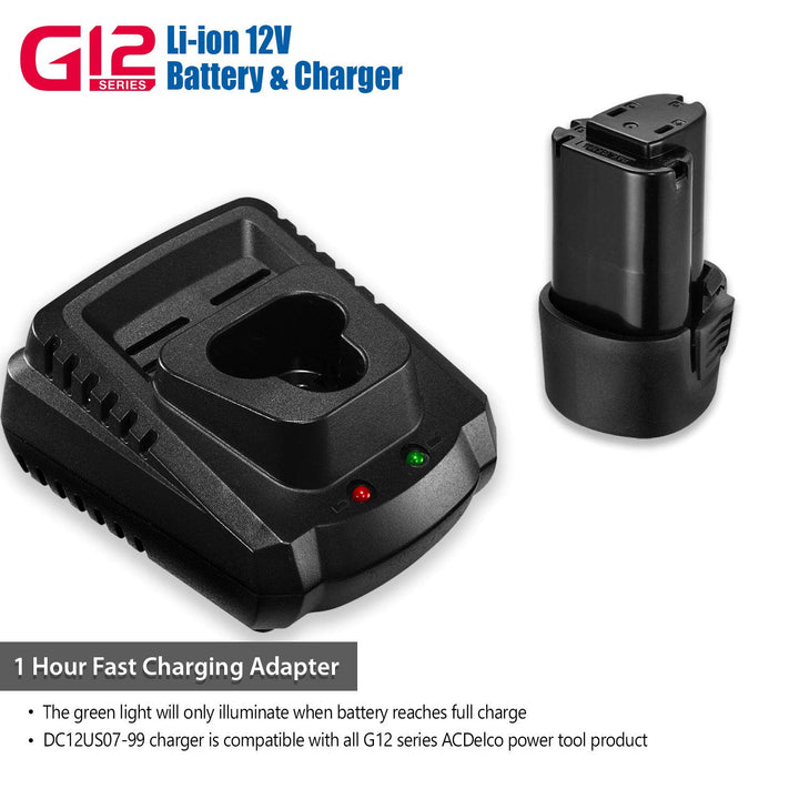 ACDelco AR1207P G12 Series 12V Cordless Li-ion 1/4” 30 ft-lbs. Torque Ratchet - Diamond Home USA