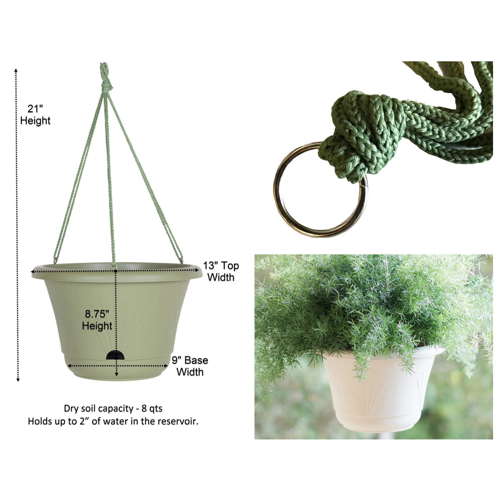 Bloem ucca Self Watering Hanging Basket: 13" - Terra Cotta - Durable and ong - Diamond Home USA