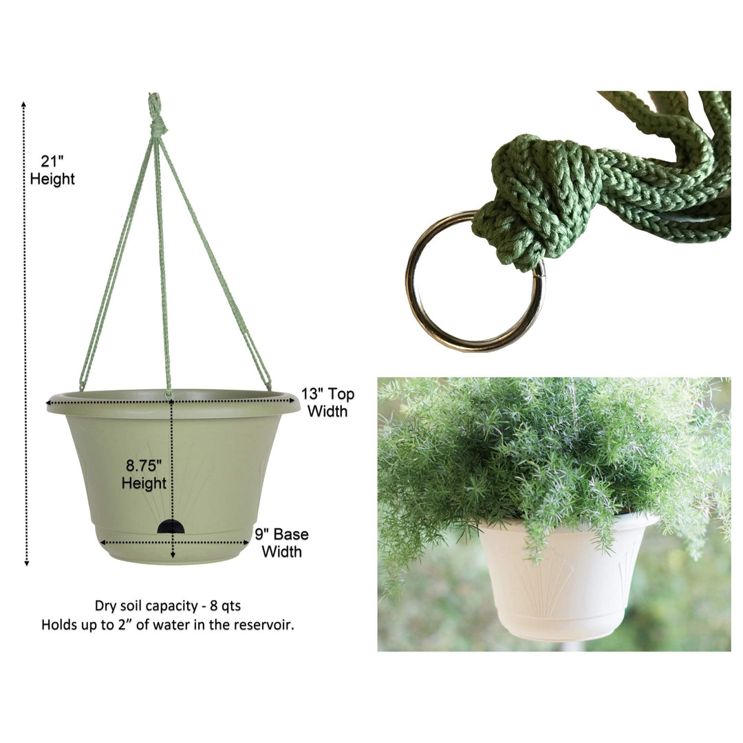 Bloem ucca Self Watering Hanging Basket: 13" - Terra Cotta - Durable and ong - Diamond Home USA