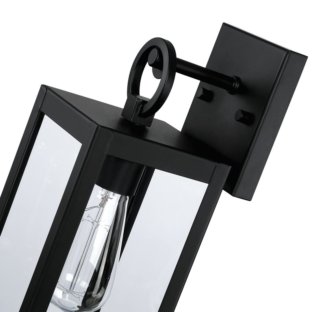 1 Light Industrial Style Metal Matte Black Wall Sconce - Diamond Home USA
