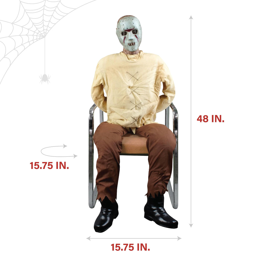 Haunted Hill Farm Motion-Activated Thrashing Prisoner by Tekky Sitting Halloween - Diamond Home USA