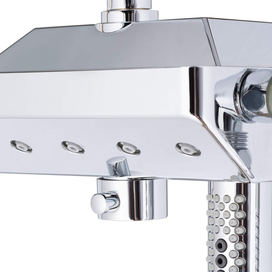 PULSE ShowerSpas 1054-CH Chrome AquaPower Shower System - Diamond Home USA