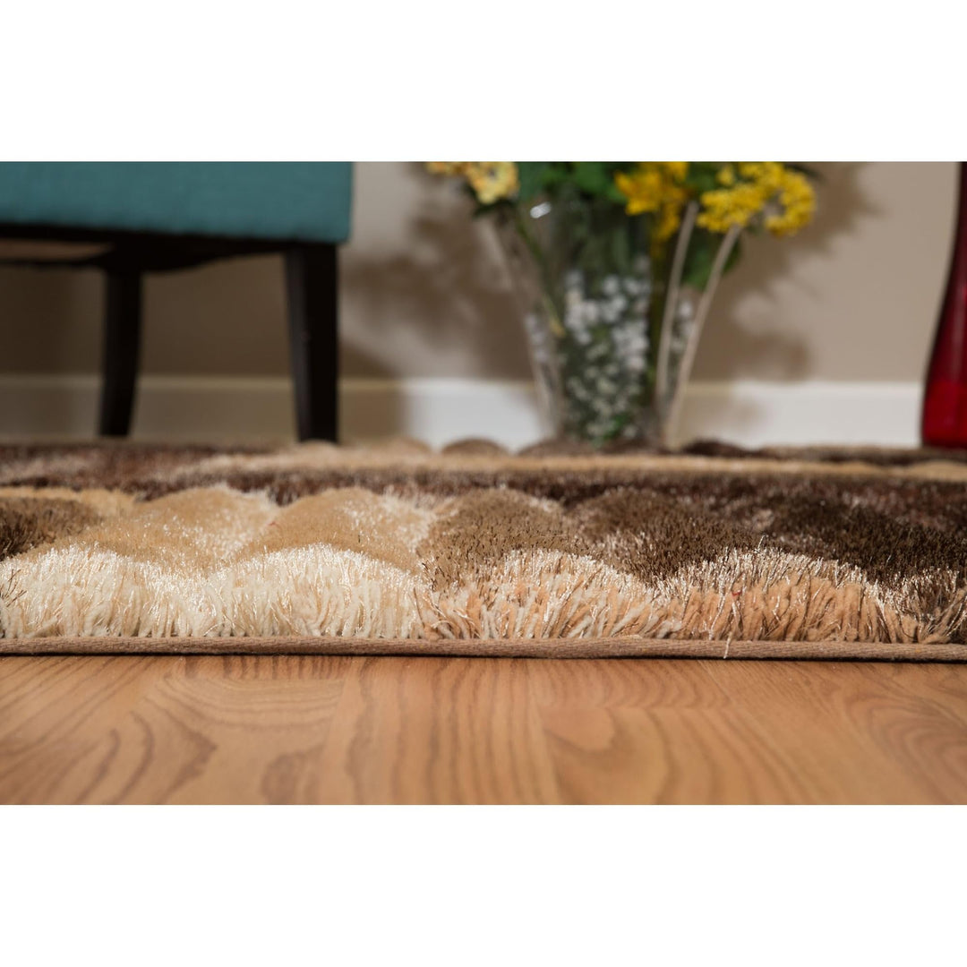 Westfield Home Posh Ditto Ultra Plush Shag Area Rug Beige/Brown 1'10 3'1 2' - Diamond Home USA