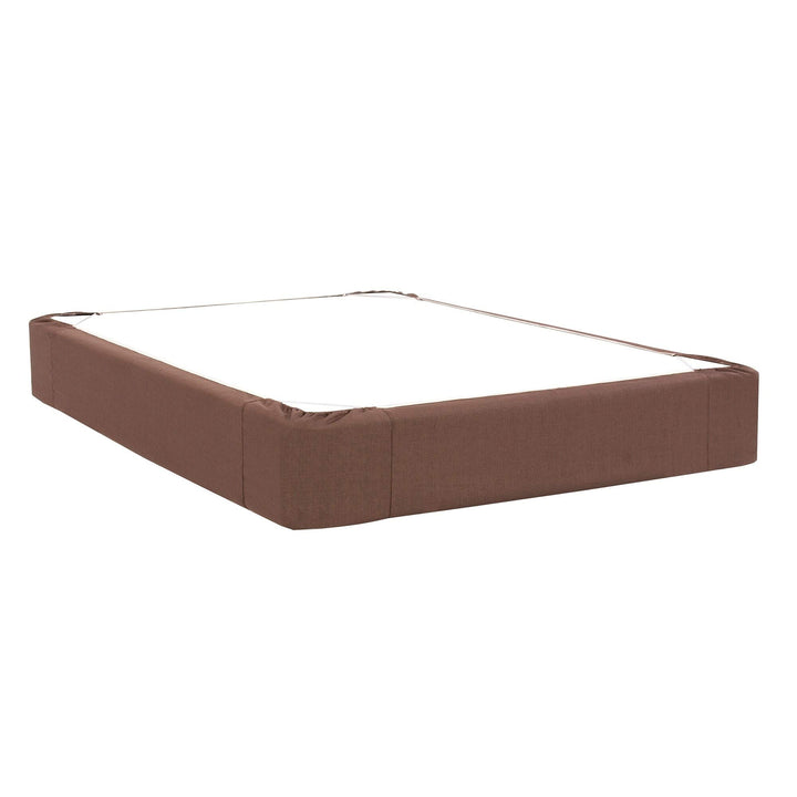 Chocolate King Boxspring Cover Brown Solid Color Modern Contemporary Polyester
