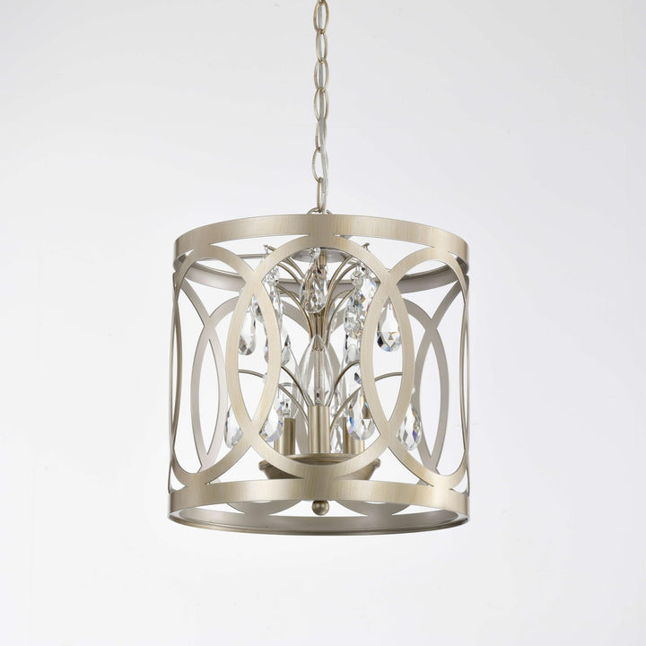 The Lighting Store Aurelia 3-light Light Gold with Bronze Metal Cage Drum - Diamond Home USA