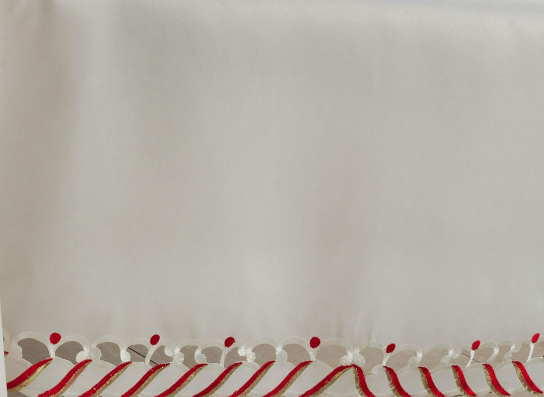 Candy Cane Border Design Christmas Tablecloth 65 x 160 - Rectangle - Diamond Home USA