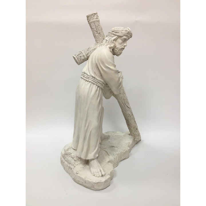 Jesus Crucifixion Statue White Religious Polyresin - Diamond Home USA