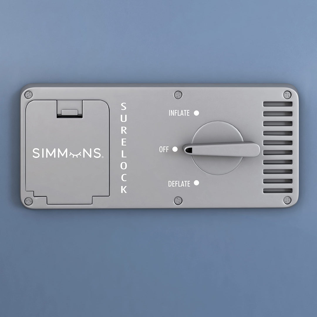 Simmons Rest Aire Mattress Air Bed with Side Built-in Pump and Soft Velveteen Queen - Diamond Home USA